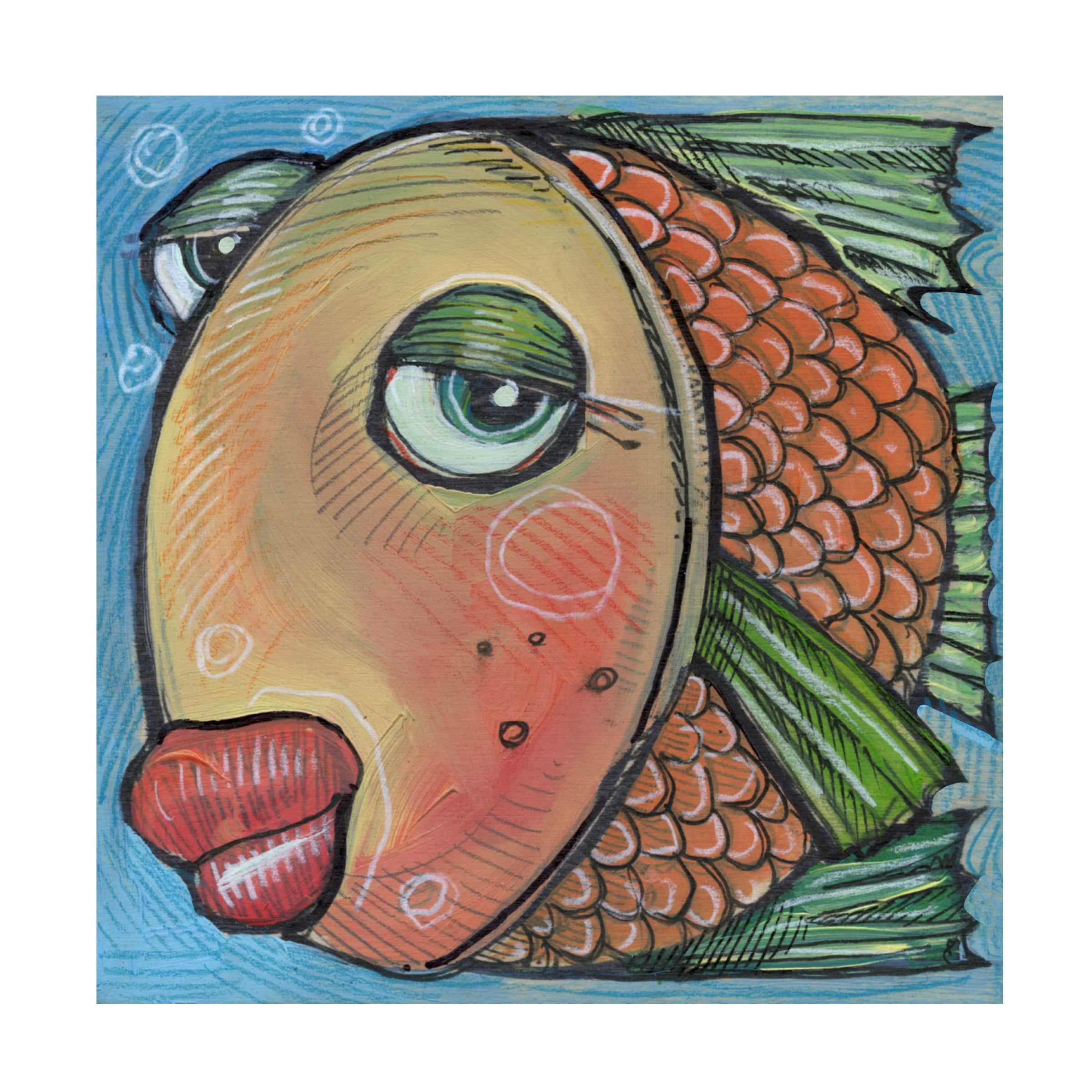 Tim Nyberg Colorful Fish Canvas Art 24" x 24"