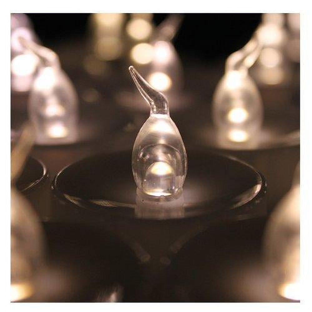 Warm White Flameless LED Tealight Candles with Timer, Set of 24