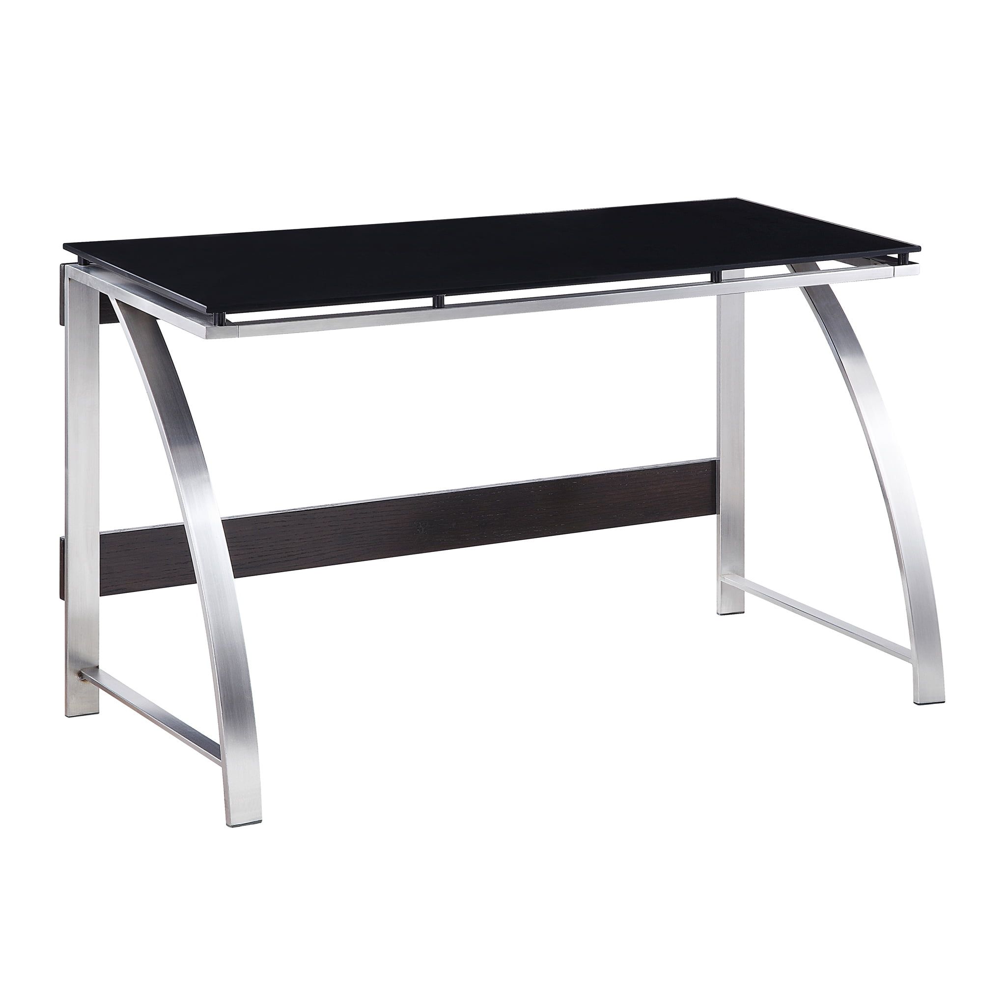 Tioga Black Writing Desk with Chrome Legs