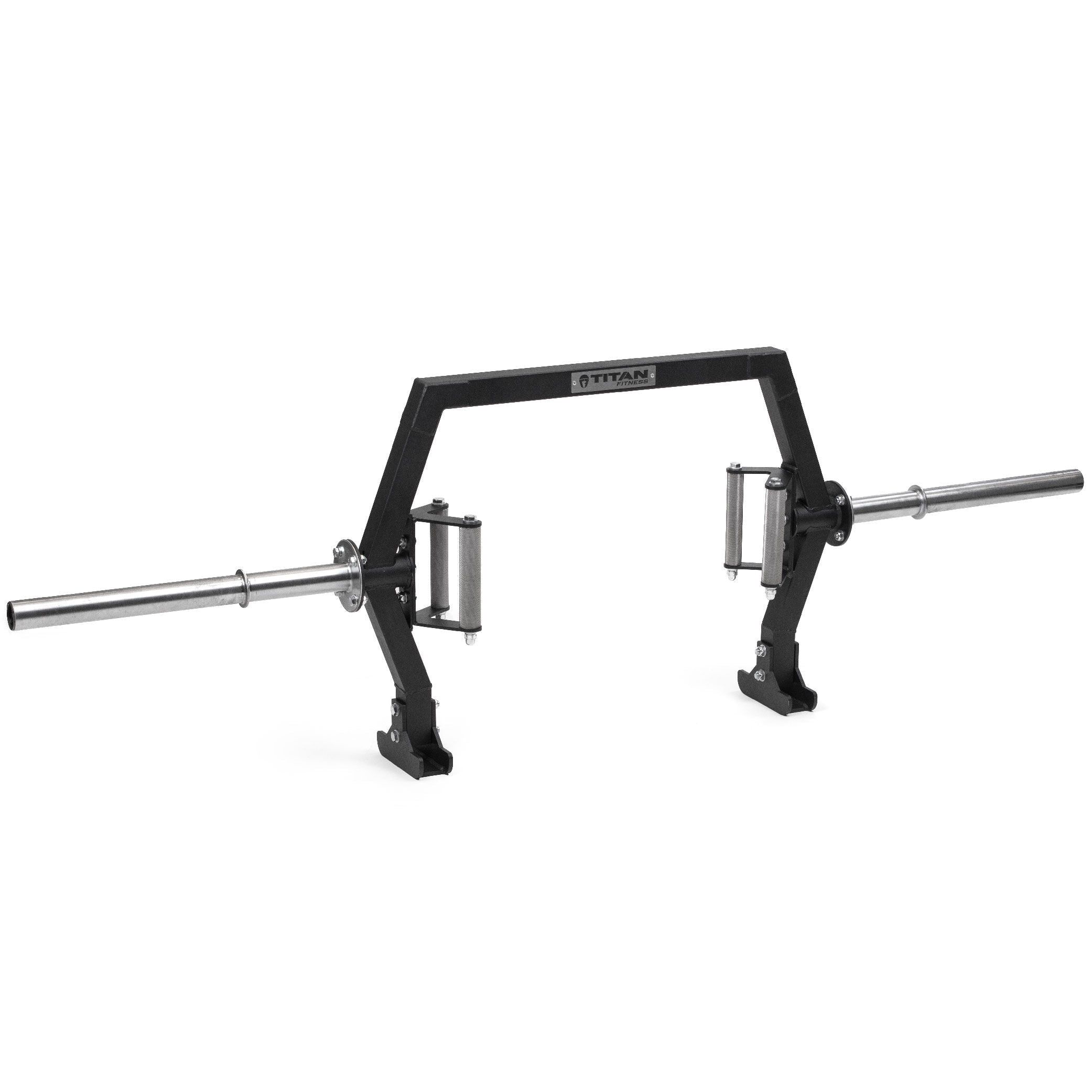 Titan Fitness Black Steel Open Trap Bar with Knurled Grips