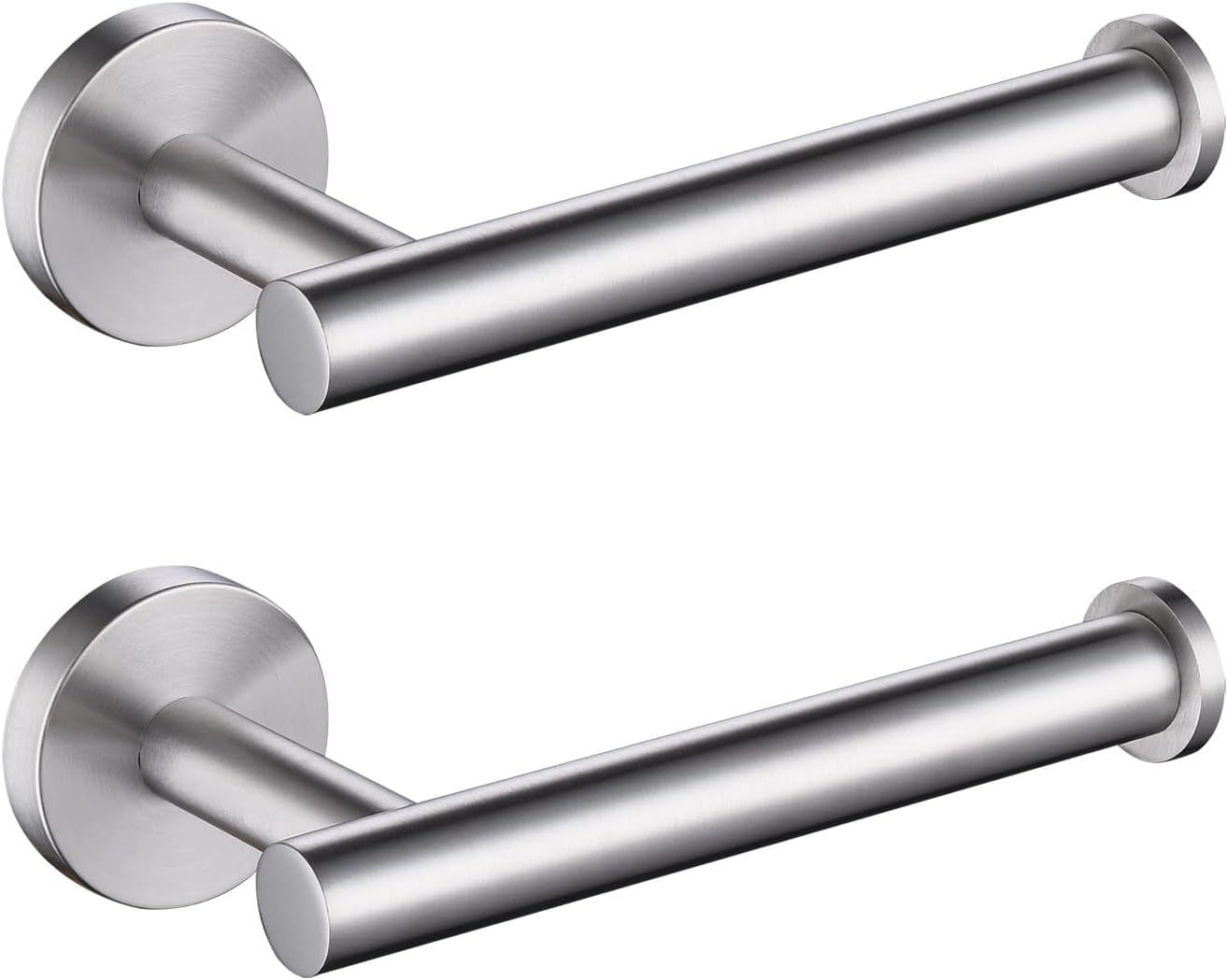 Stainless Steel Brushed Nickel Wall Mounted Toilet Paper Holder 2-Pack