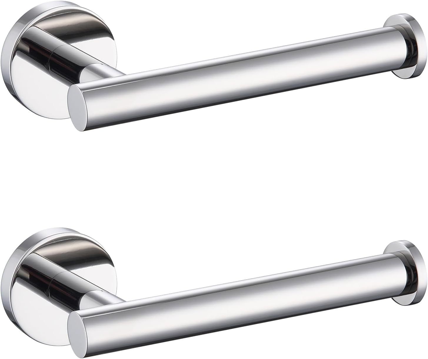 Polished Chrome Stainless Steel Wall Mounted Toilet Paper Holder 2-Pack