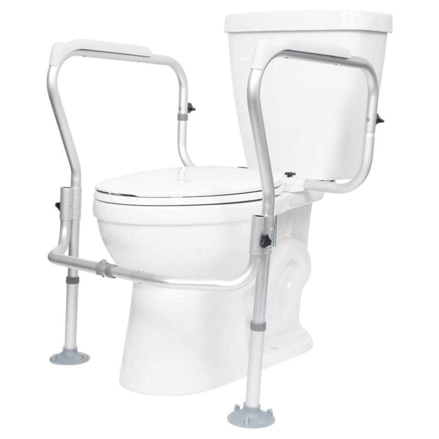 Adjustable Aluminum Toilet Safety Frame with Padded Handles