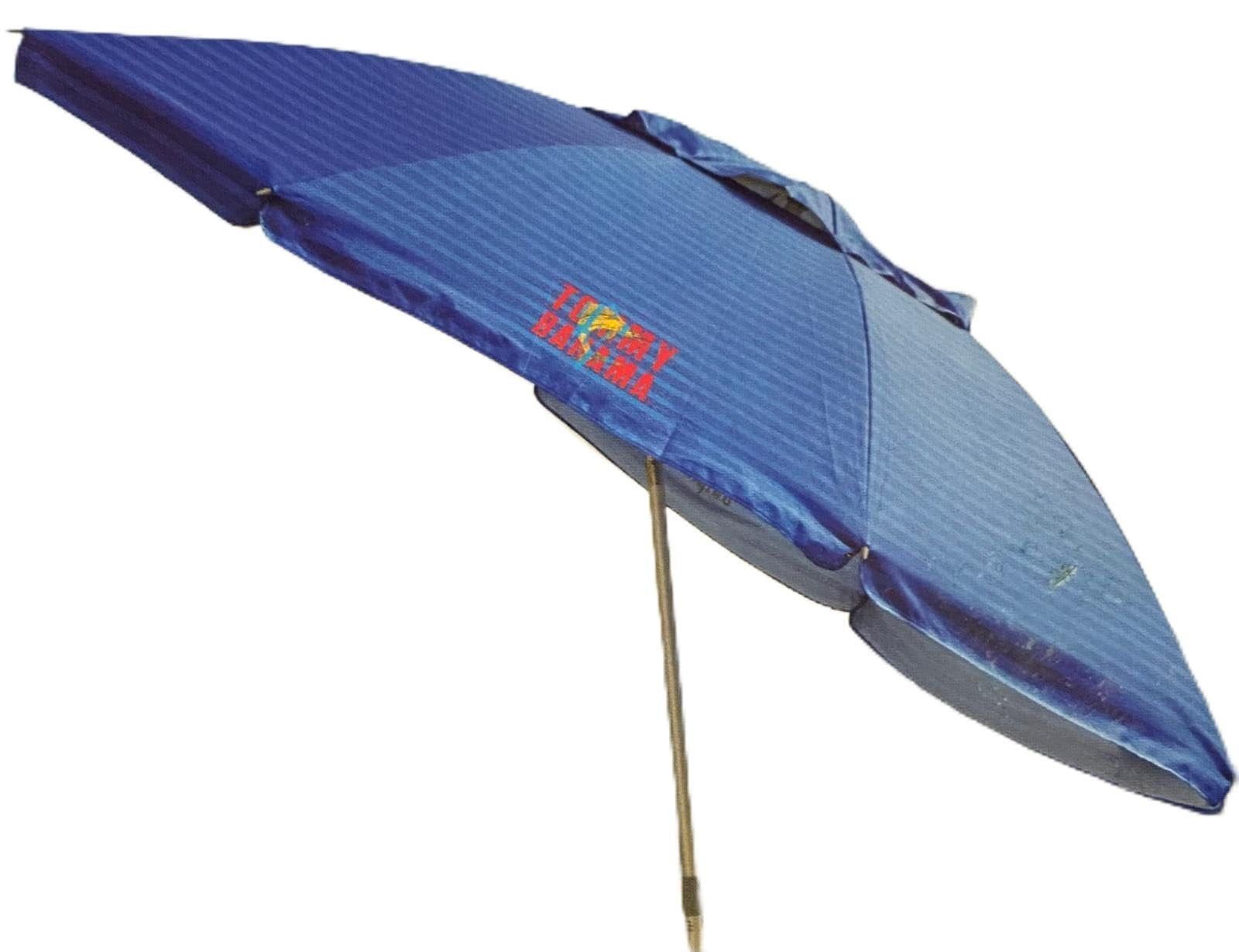 Rich Blue 8 ft Beach Umbrella with Wind Vent and Sand Anchor