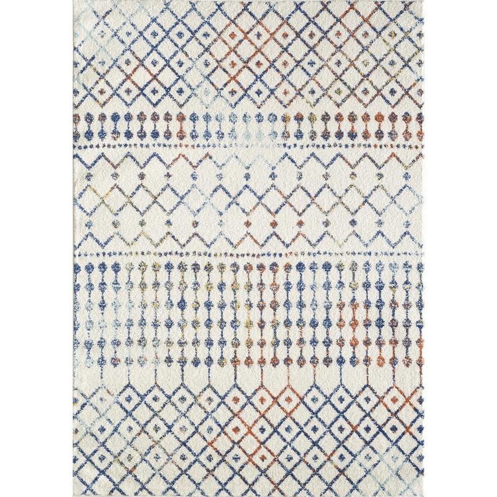 Totti Modern 6' x 9' Washable Geometric Multicolor Synthetic Rug