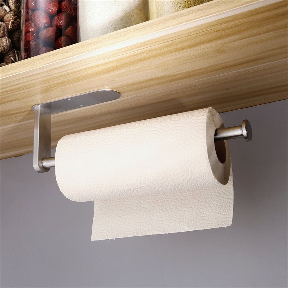 Silver Stainless Steel Wall Mount Paper Towel Holder