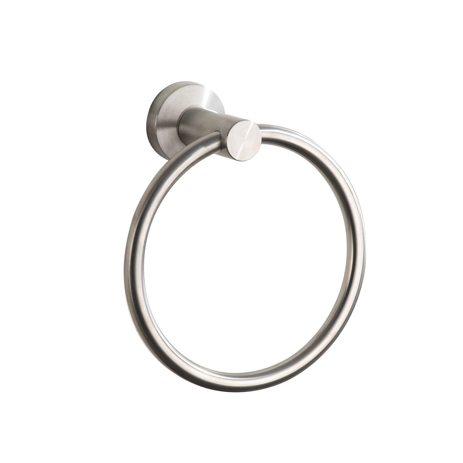 Brushed Nickel Round Wall Mounted Towel Ring