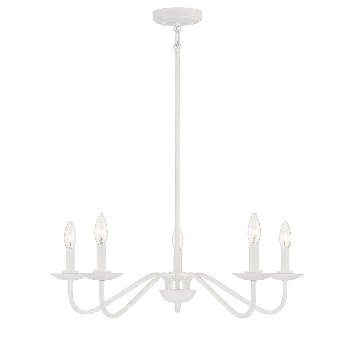 Meridian Bisque White 5-Light Elegance Chandelier