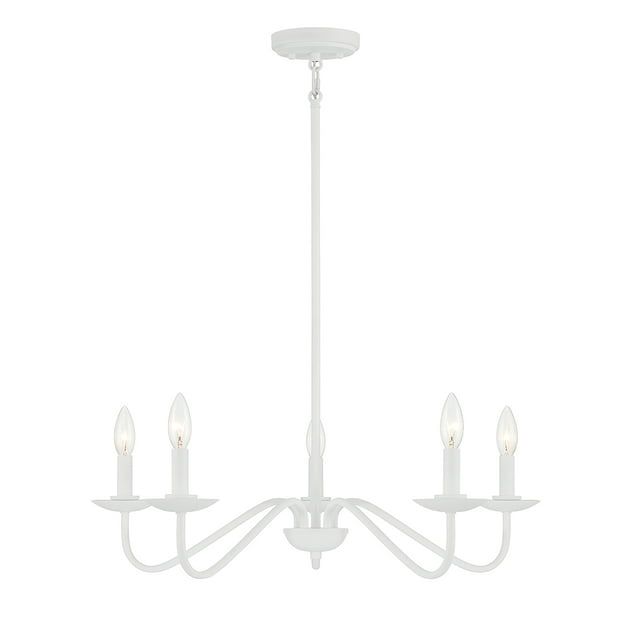 Meridian Bisque White 5-Light Elegance Chandelier