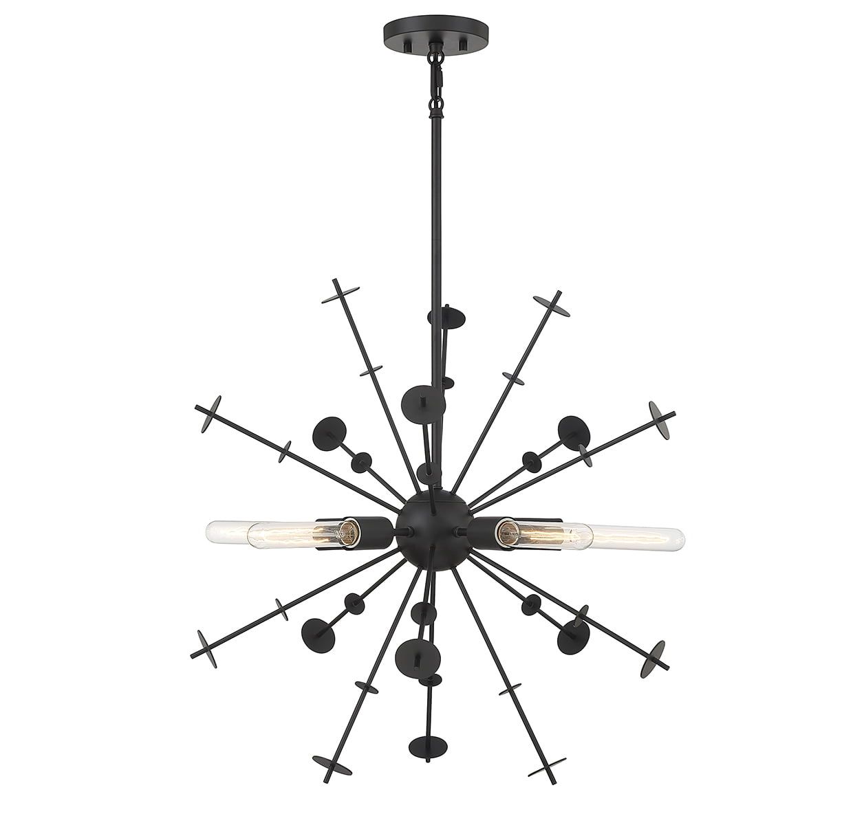 Kenneth Matte Black 5-Light Sputnik Pendant