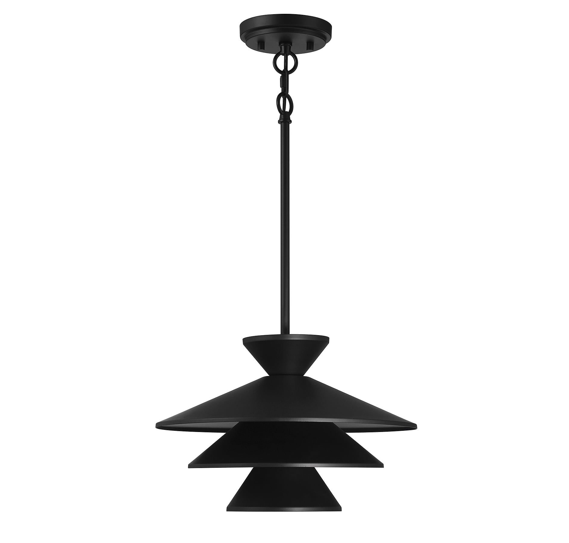 Matte Black 1-Light LED Pendant Light