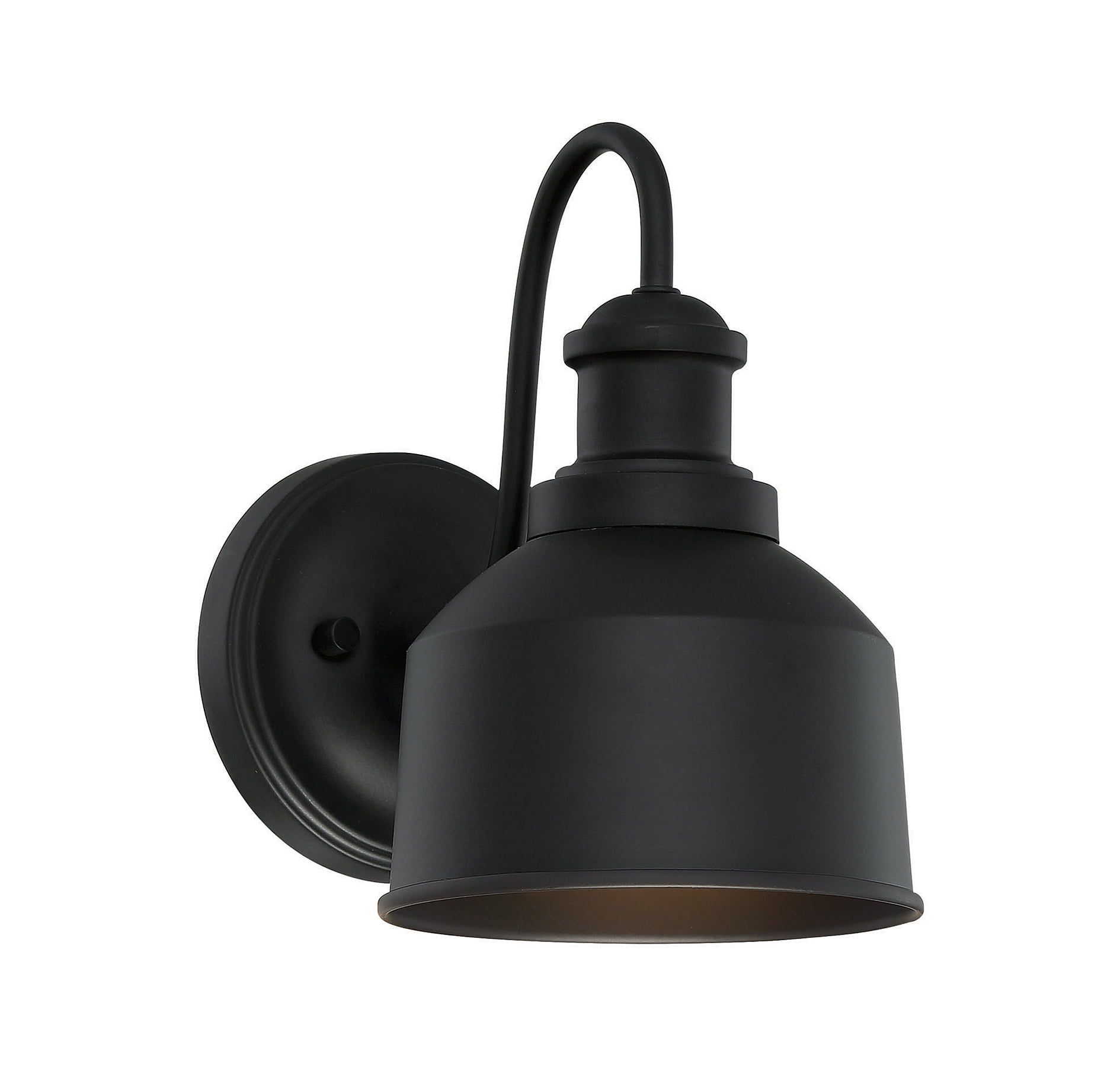 Matte Black Dimmable Metal Lantern Wall Sconce