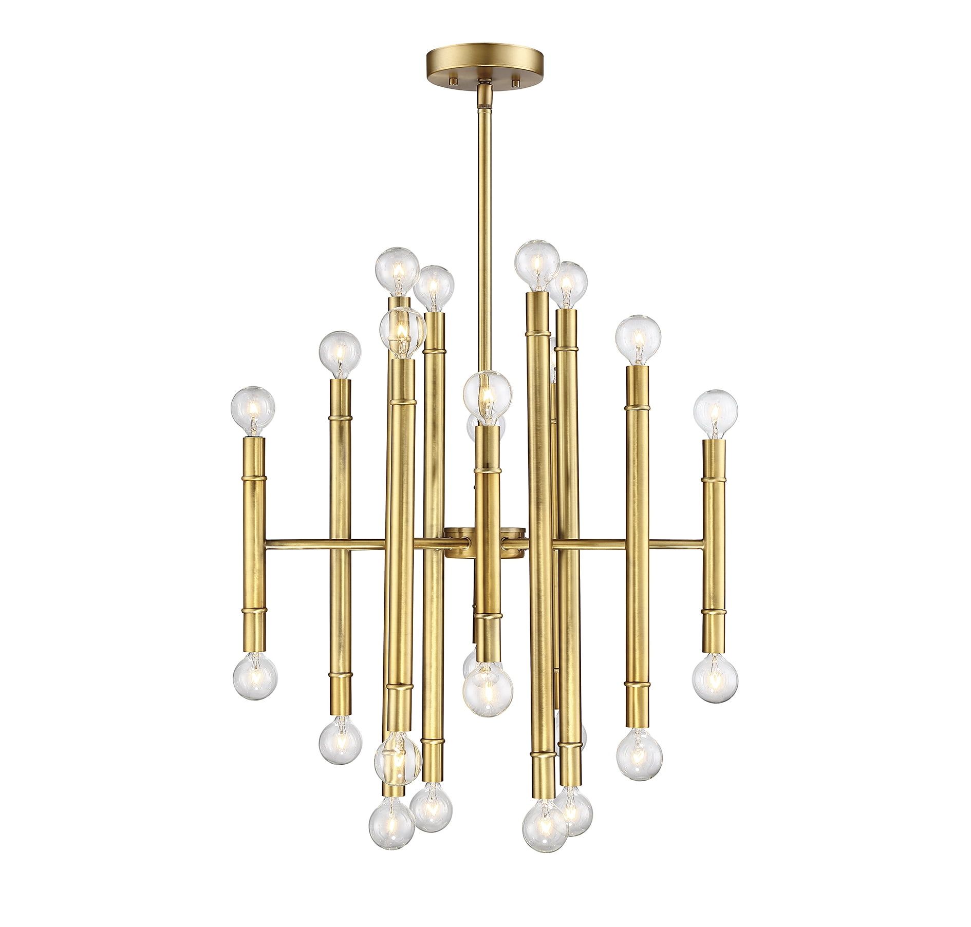 Natural Brass 24-Light Mini Chandelier