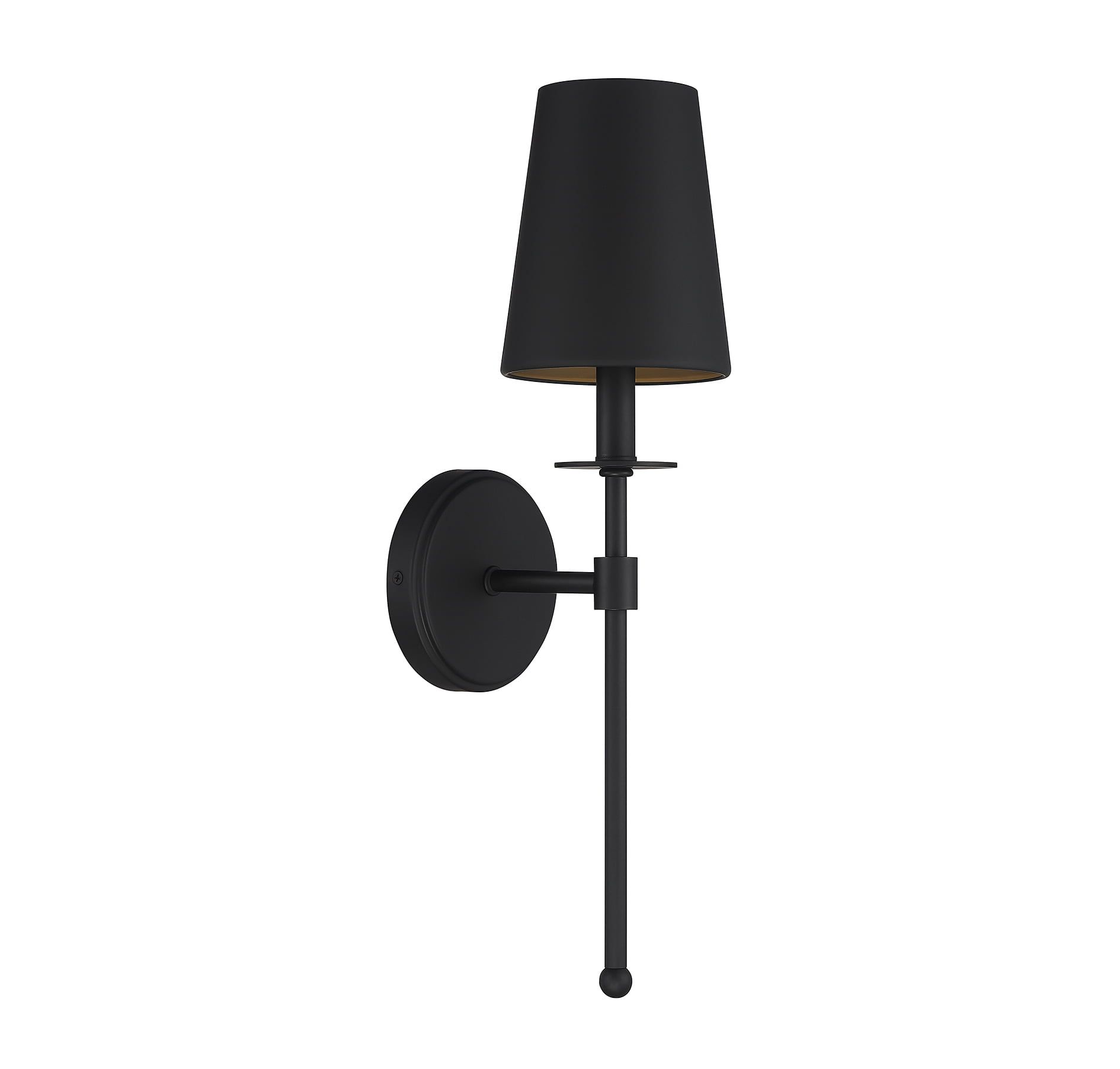 Lola Matte Black Vintage Dimmable Direct Wired Sconce