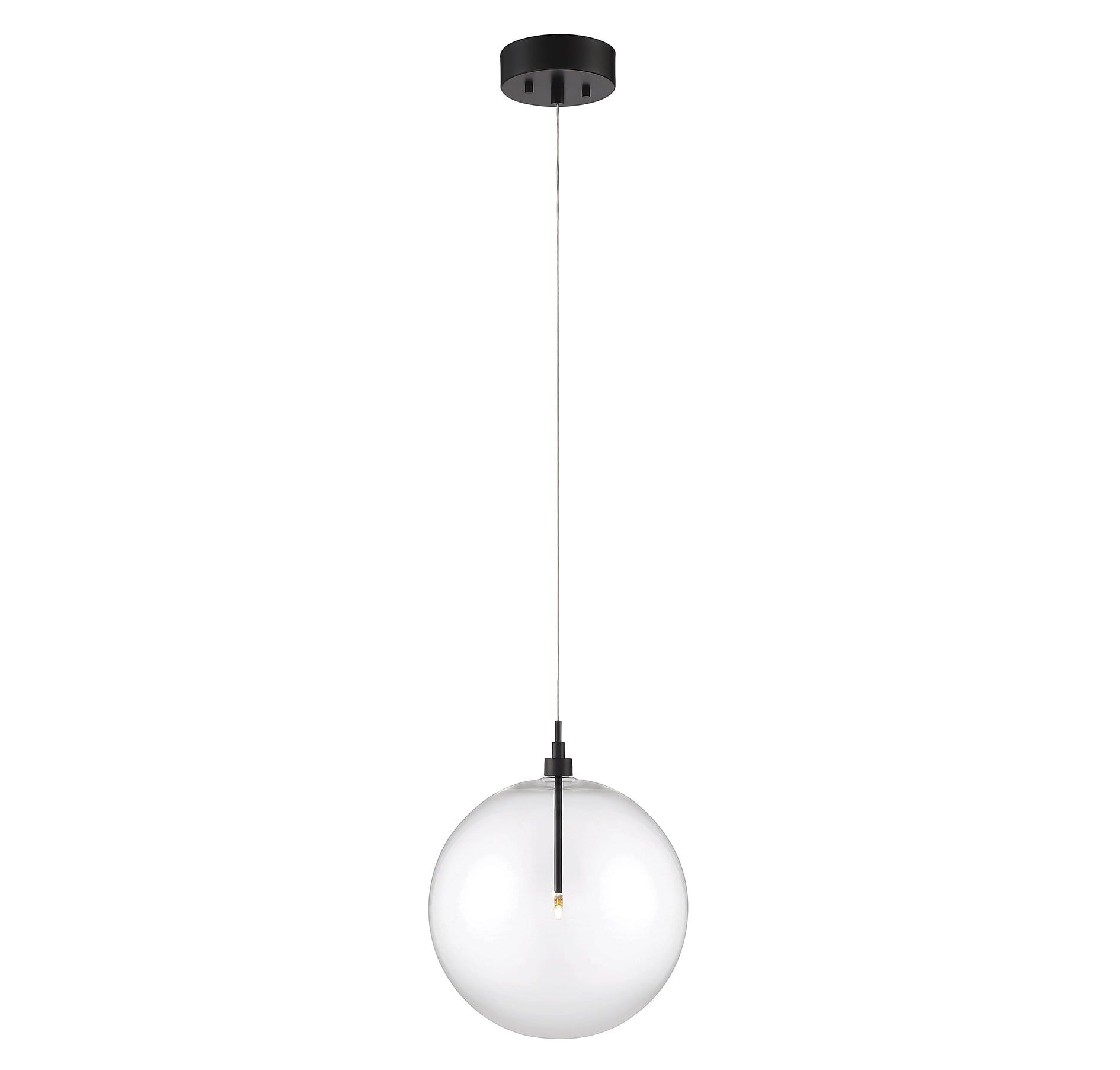 Elegant Globe LED Pendant in Oil Rubbed Bronze with Clear Glass