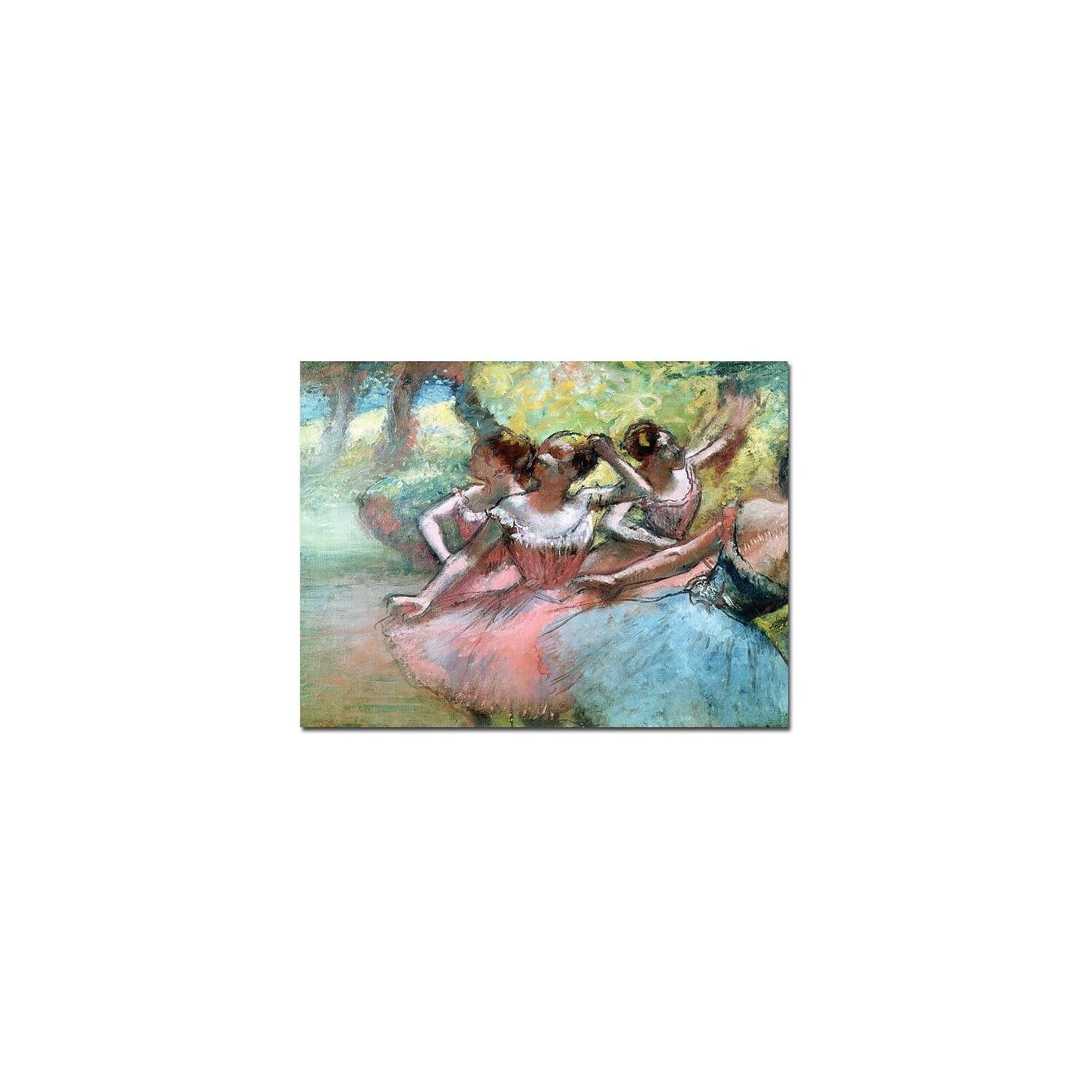 Edgar Degas Four Ballerinas on Stage Canvas Art, 24" x 32"