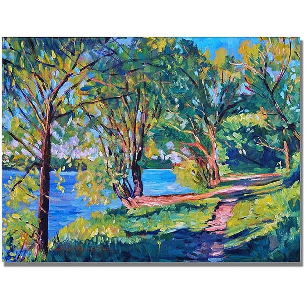 Summers Lake Vibrant Landscape Canvas Wall Art