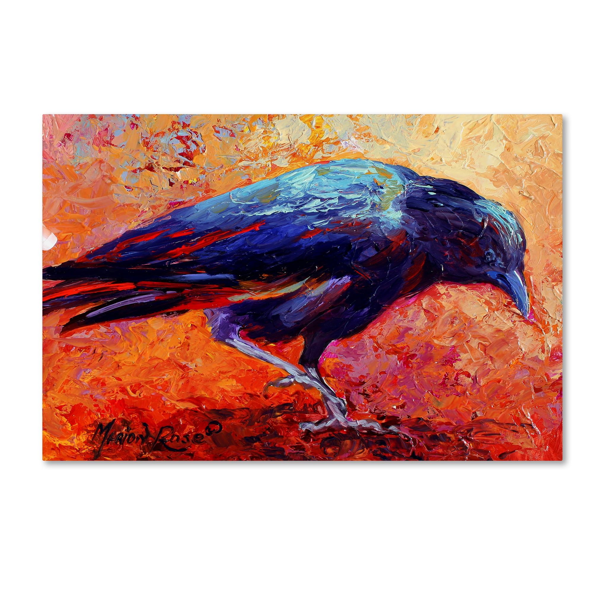 Marion Rose 'Crow 12' Eclectic Canvas Art, 30 x 47