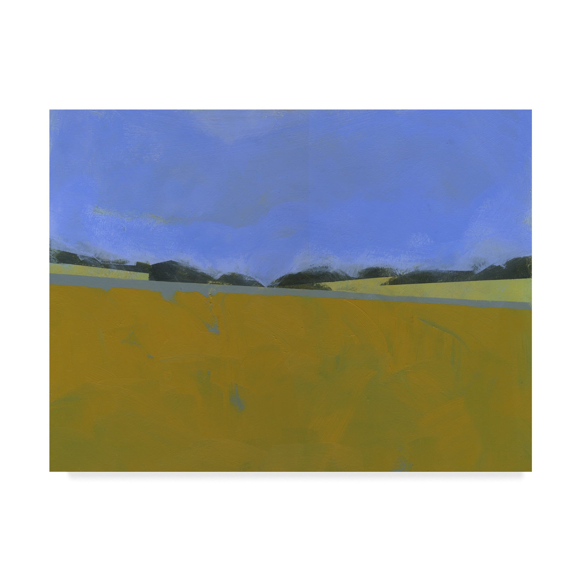 Paul Bailey Blue and Green Landscape Framed Canvas Art