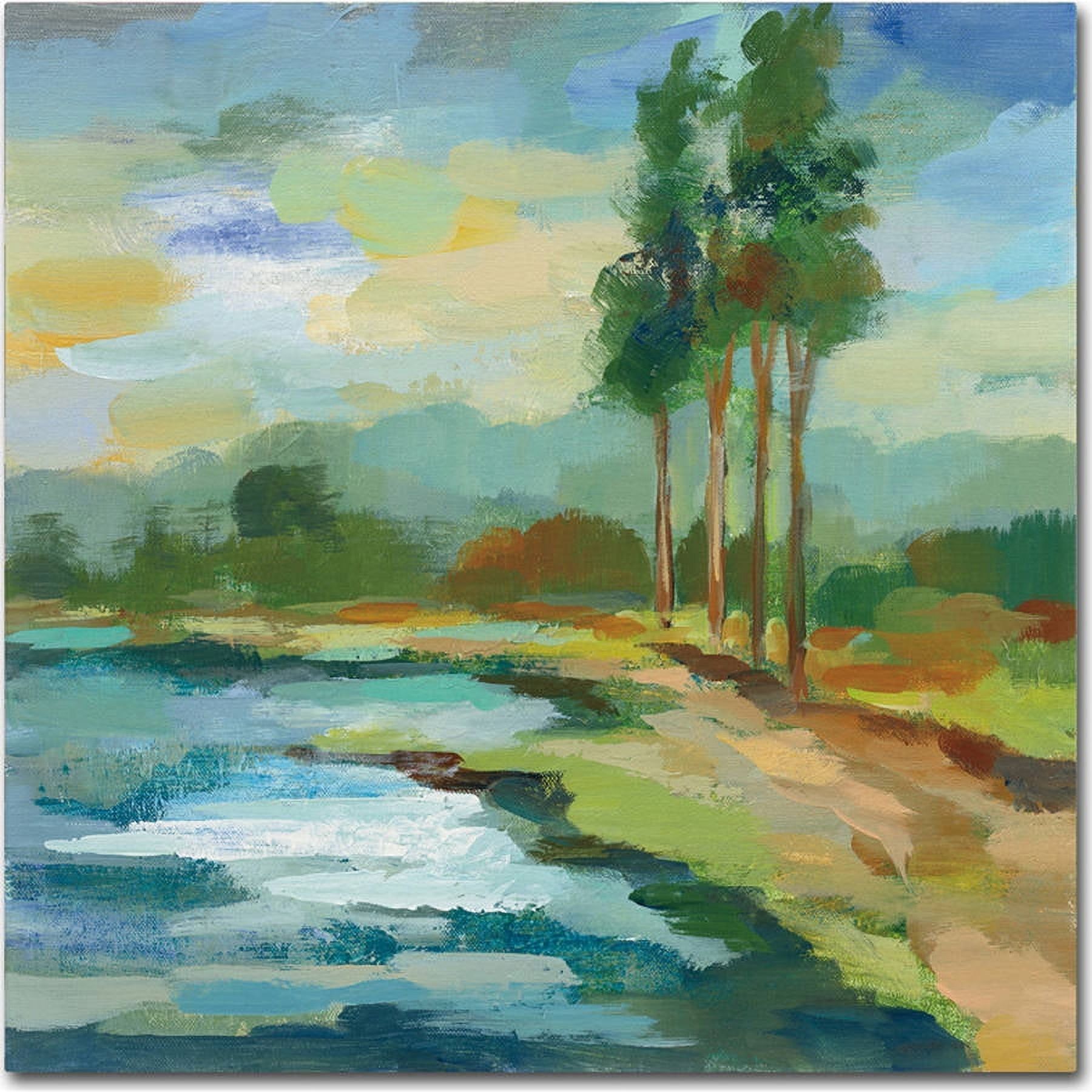 Early Spring Landscape II 35" Square Canvas Art