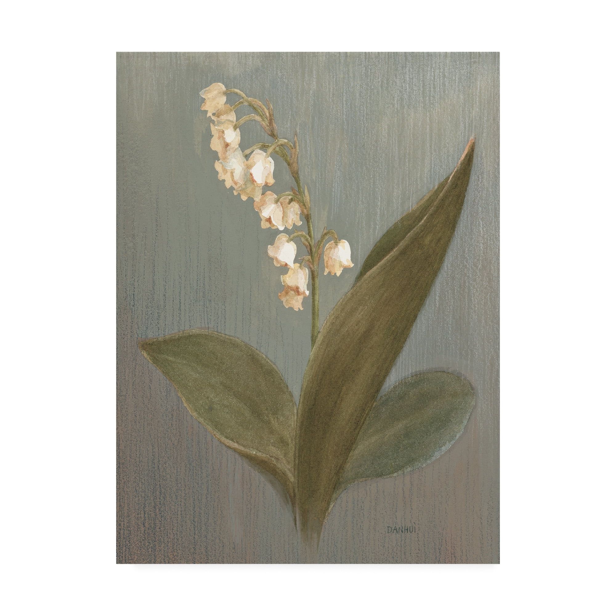 May Lily of the Valley Green Floral Canvas Art