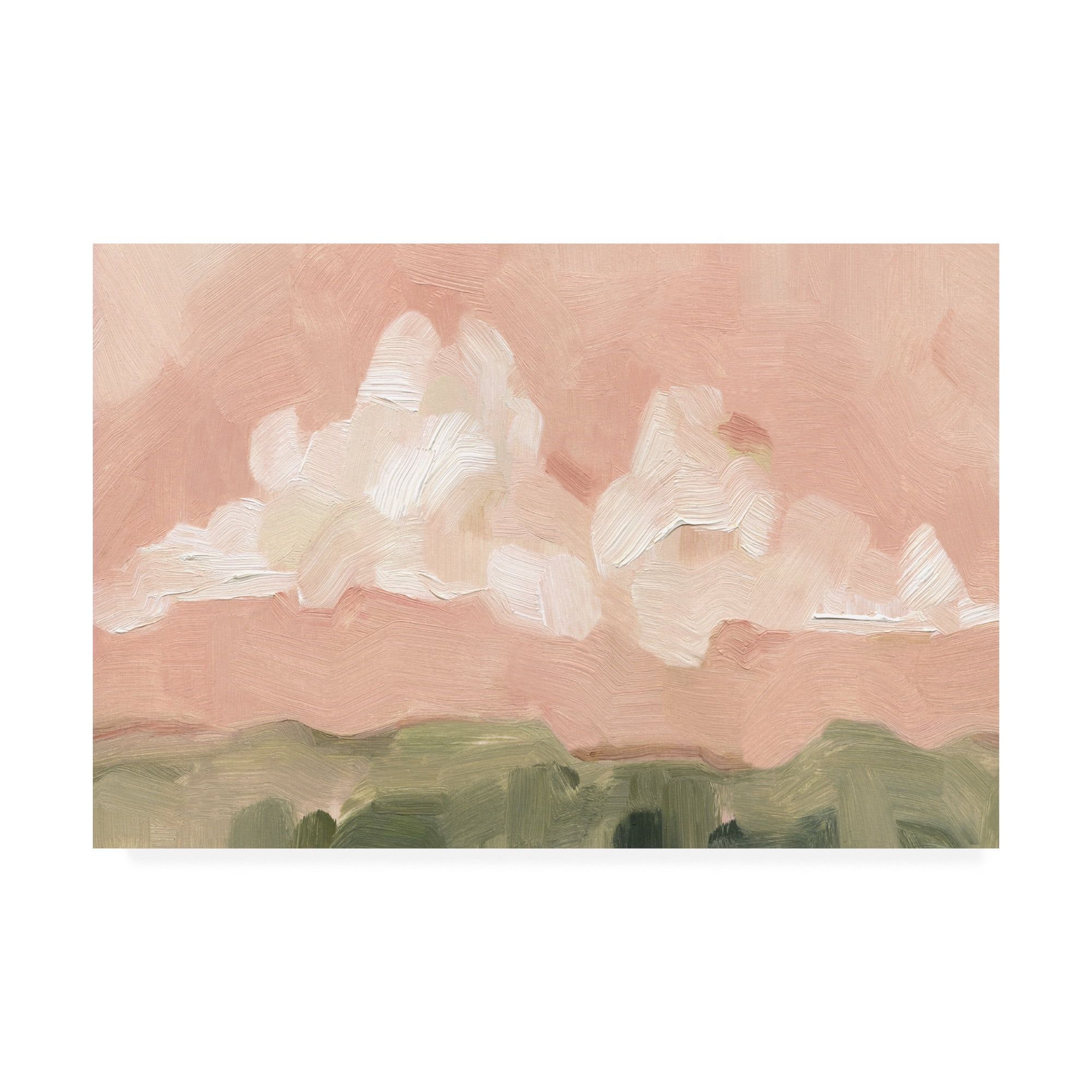 Pink Haze Sunset Abstract Landscape Canvas Art