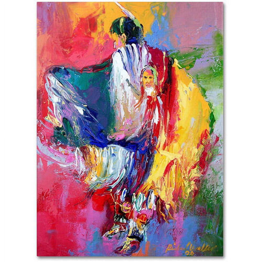 Vibrant Abstract Sports Canvas Art in Red and Yellow, 24 x 32