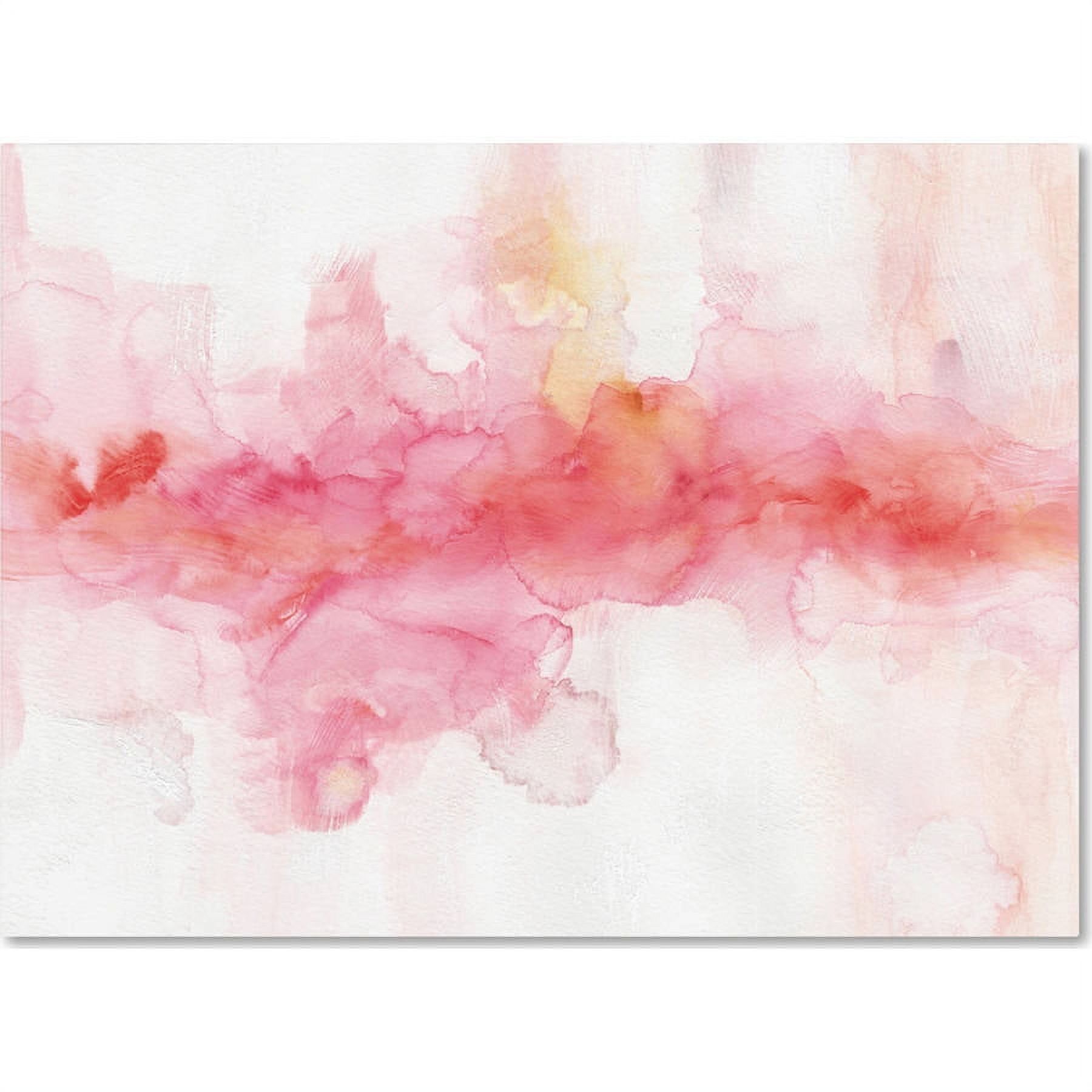 Rainbow Seeds Abstract Pink and White Canvas Painting