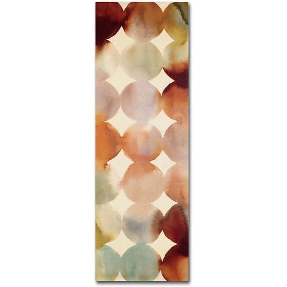 Raindots Panel II Multicolor Abstract Canvas Art 19"H x 6"W