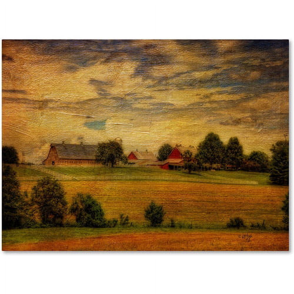 Lois Bryan Summer Farm Traditional Canvas Art 14" x 19"