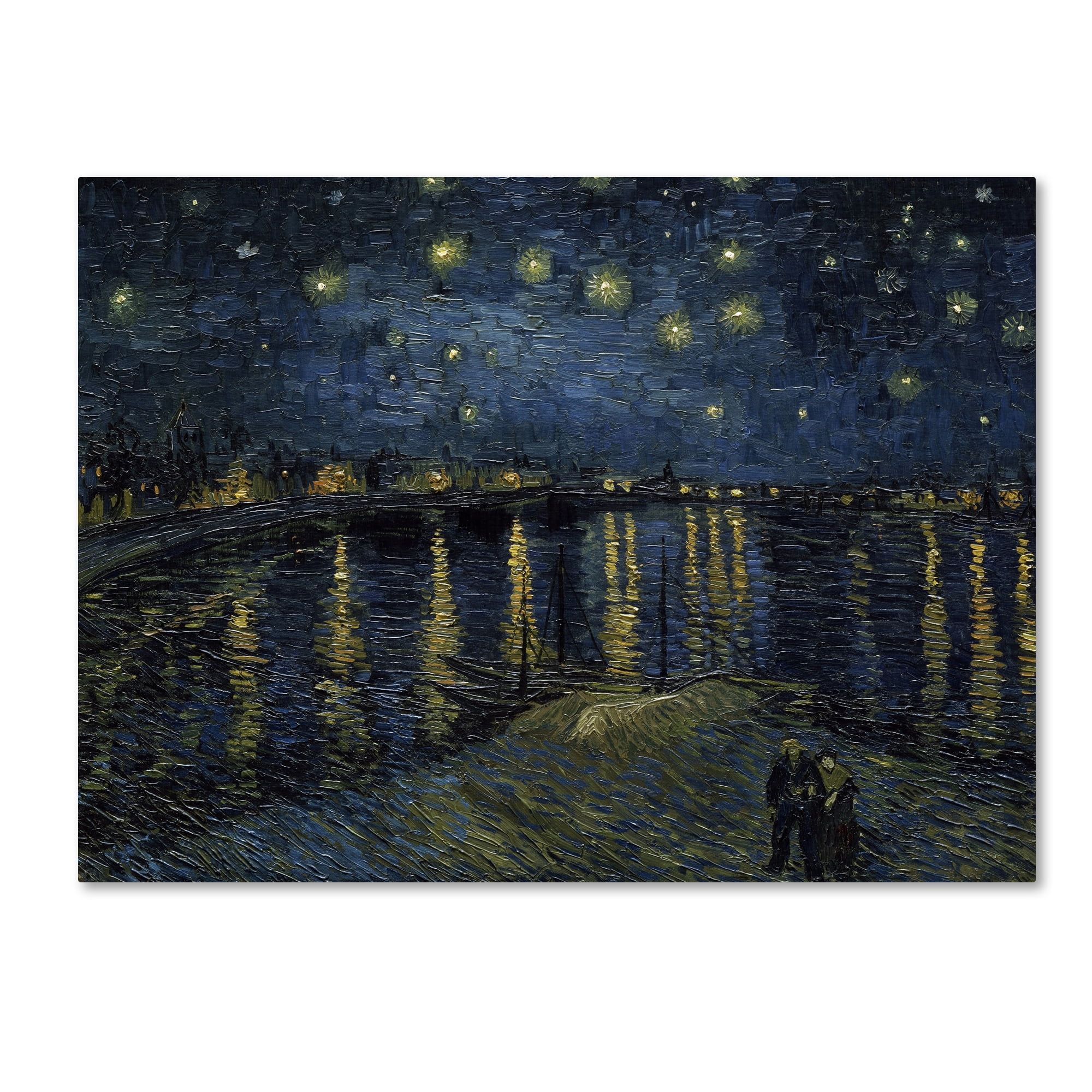 Vincent Van Gogh Starry Night Landscape Canvas Print