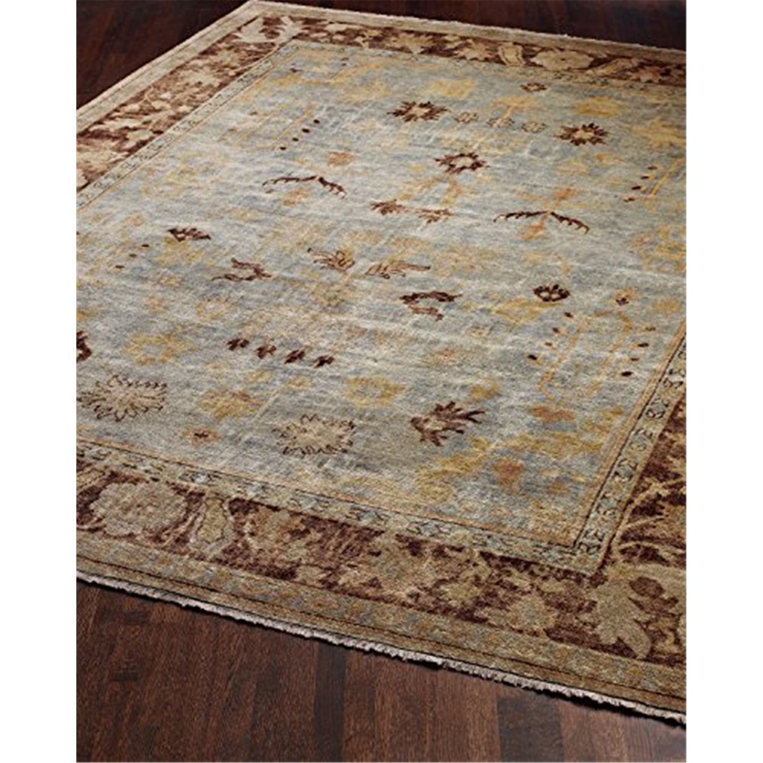 Safavieh Oushak Light Blue & Brown Wool Hand-Knotted Area Rug 10' x 14'