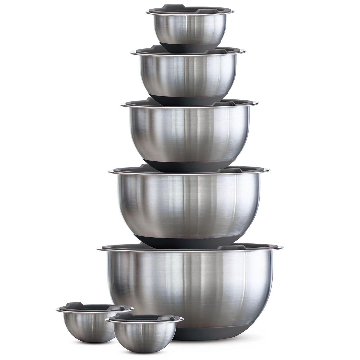 14-Piece Stainless Steel Mixing Bowl Set with Lids