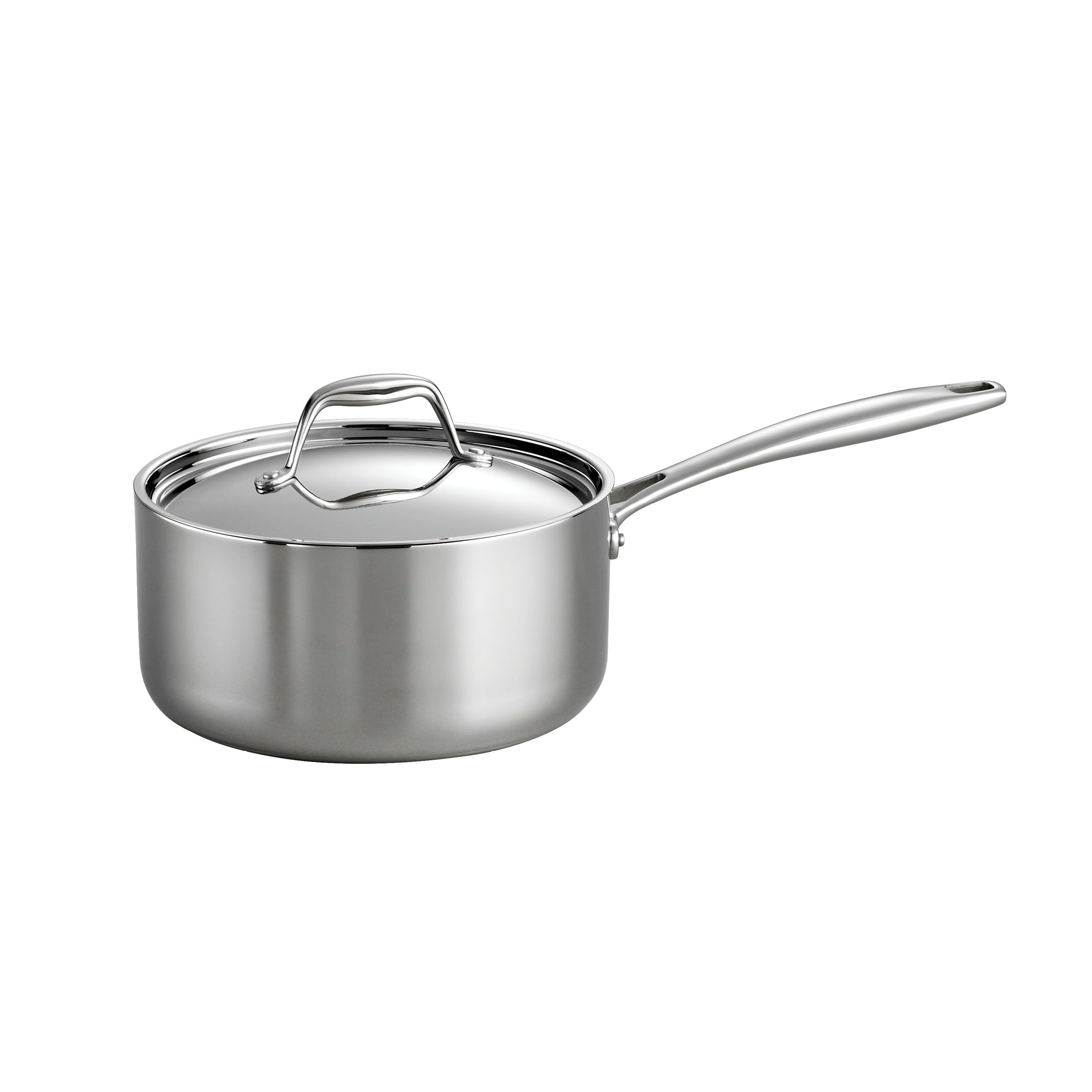 3-Quart Stainless Steel Induction-Ready Saucepan with Lid