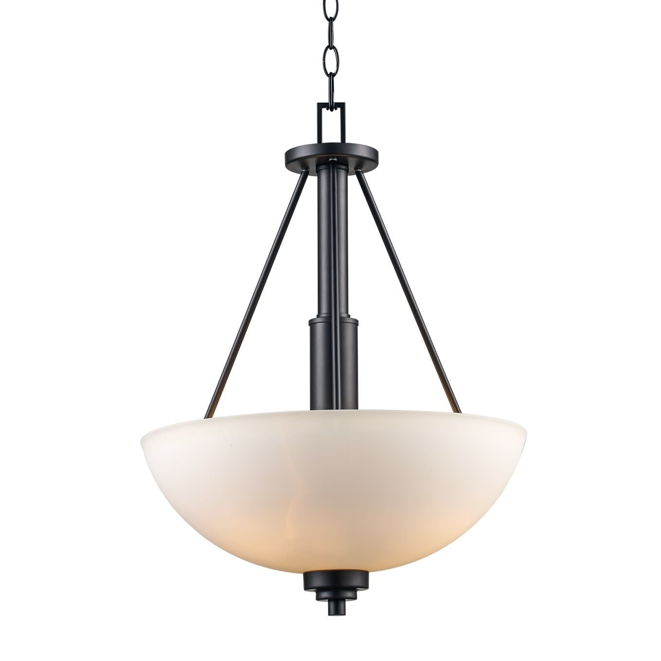 Mod Pod Black Glass Bowl Pendant Light