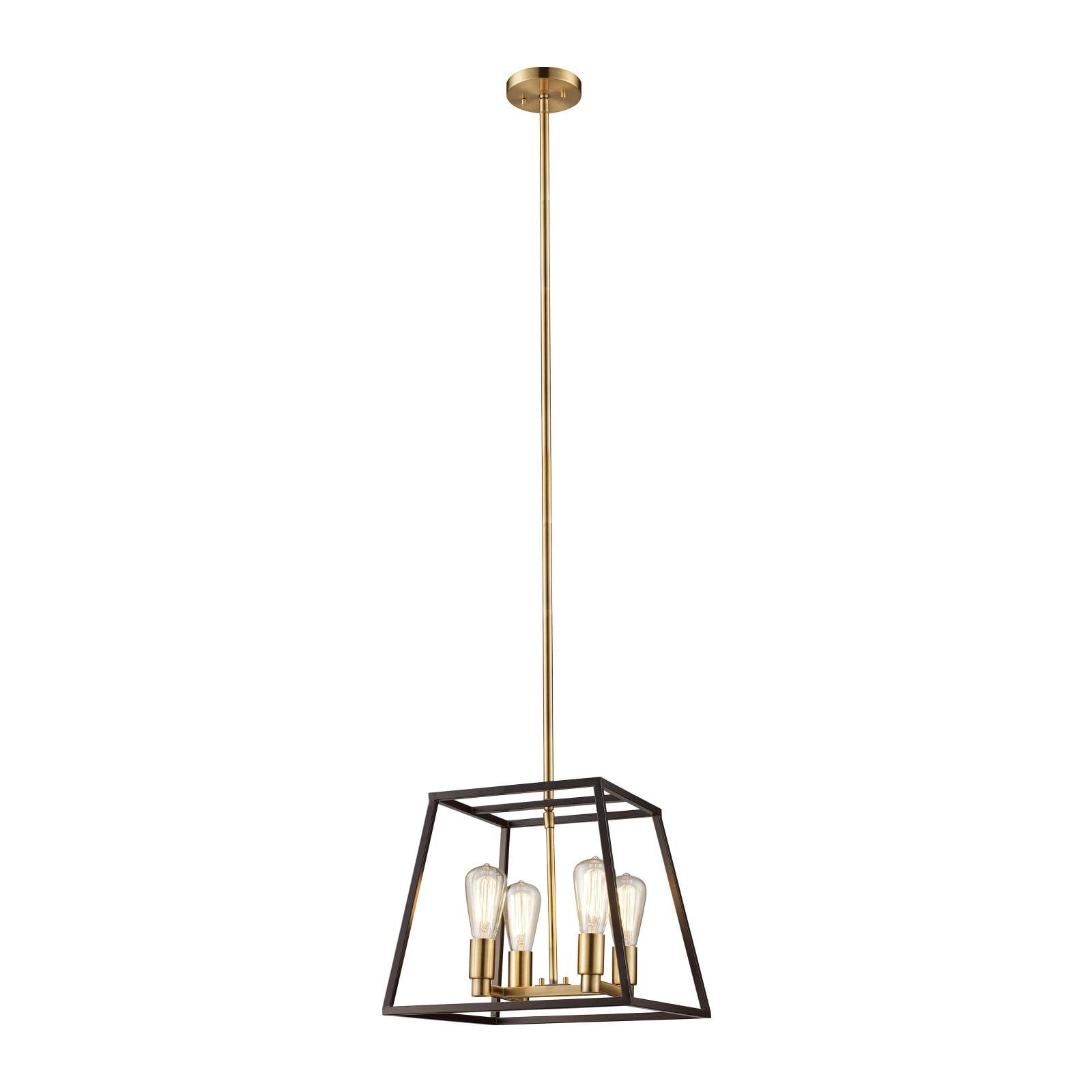 Adams 15'' Rubbed Oil Bronze Glass LED Pendant Light