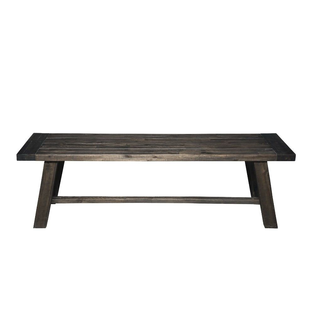 Salvaged Gray Acacia Wood Transitional Bench