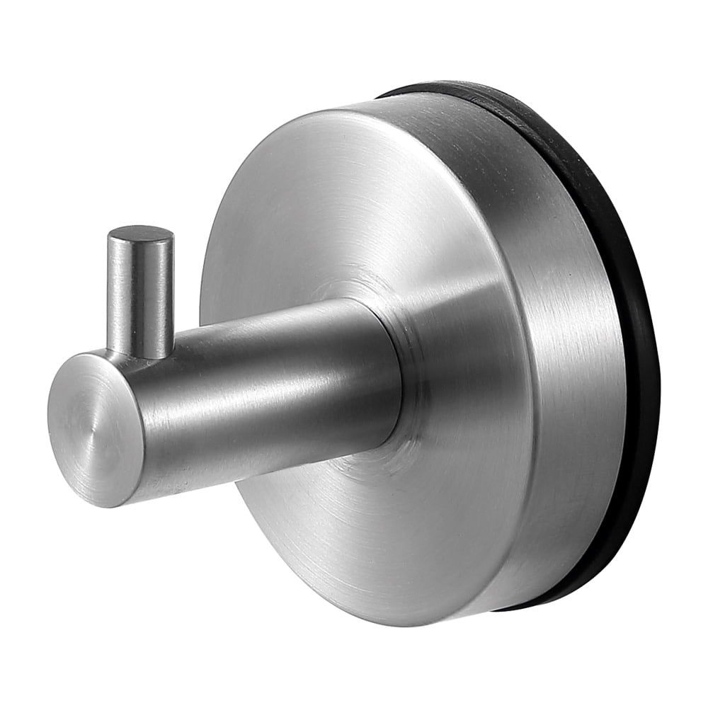 Brushed Stainless Steel Single Robe Hook with Vacuum Suction