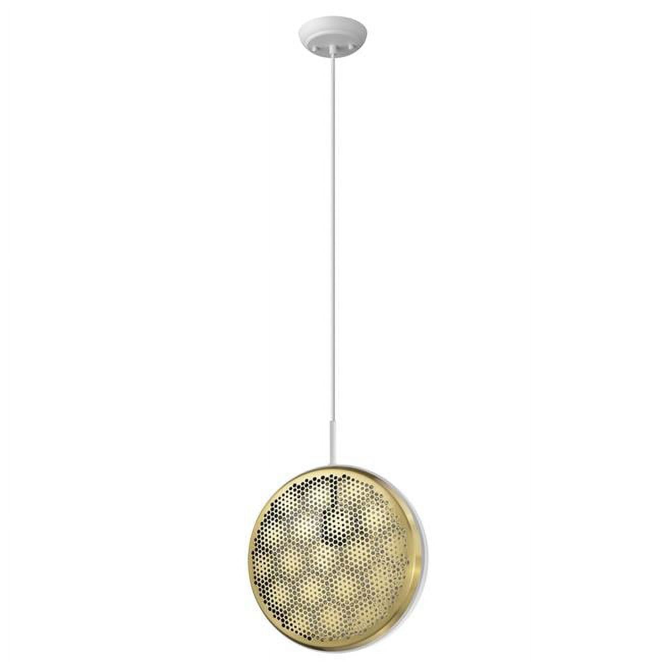 Tholos 16.75'' Matte Black and White Honeycomb Pendant Light