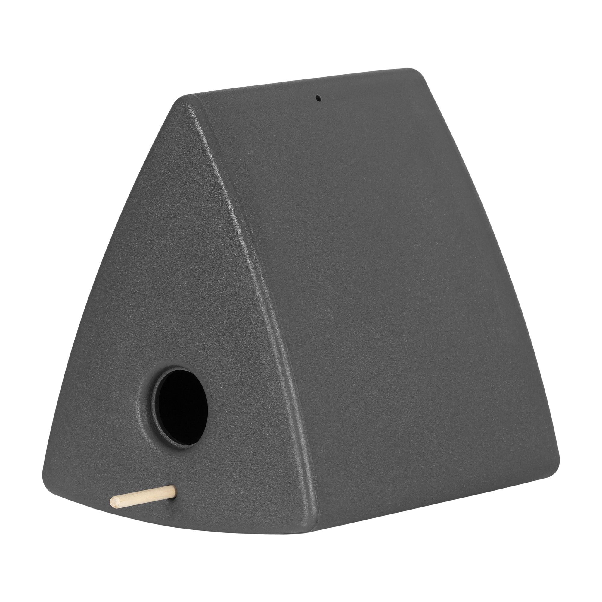 Dalya Dark Gray Polyethylene Resin Triangle Birdhouse