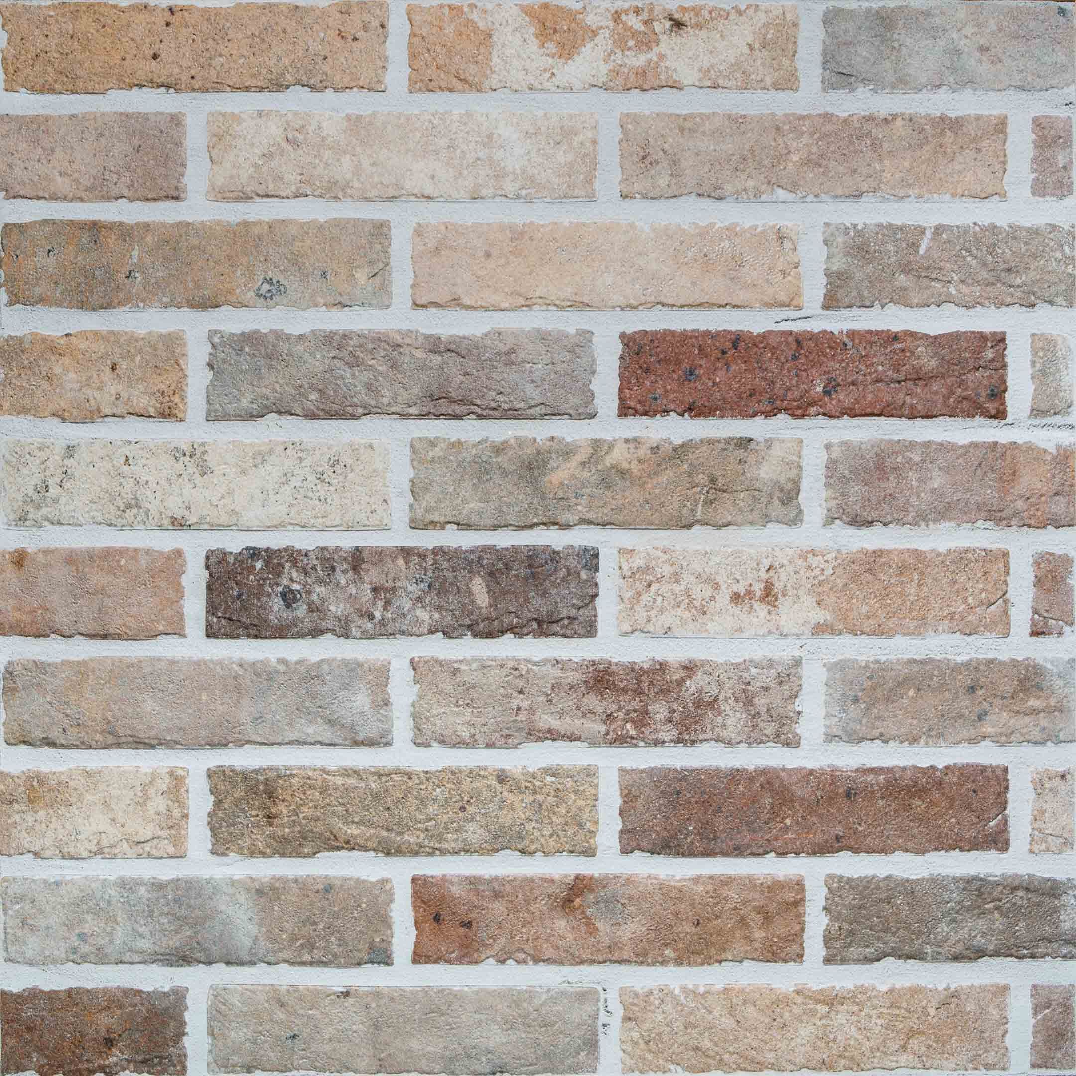 Tribeca Multicolor Porcelain Brick Look Tile Sample