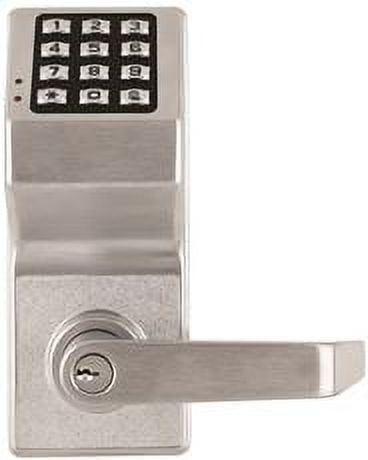 Satin Chrome Electronic Keypad Lever Lock with SC1 Keyway