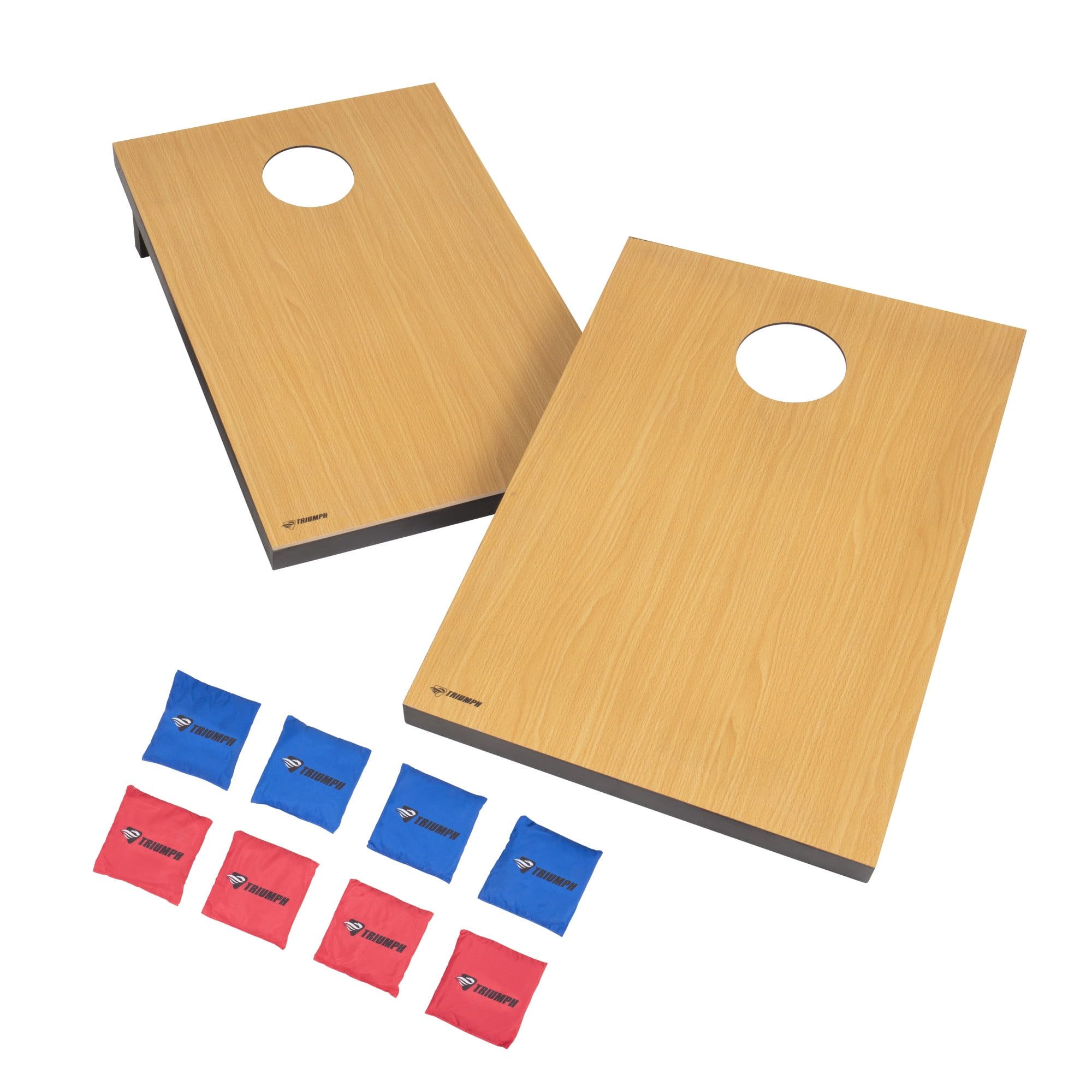 Triumph Portable Wooden Cornhole Set with Bean Bags