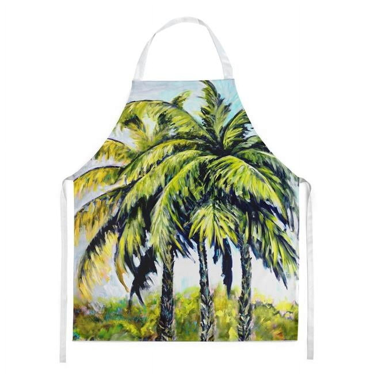 Tropical Breeze Palm Trees Polyester Kitchen Apron