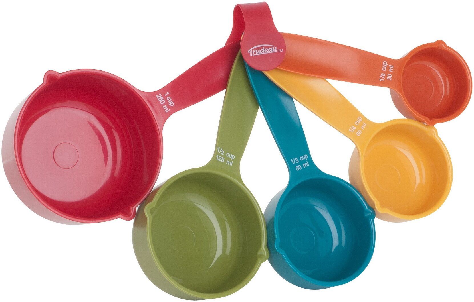 Multicolor Plastic Metric and Imperial Measuring Cups Set