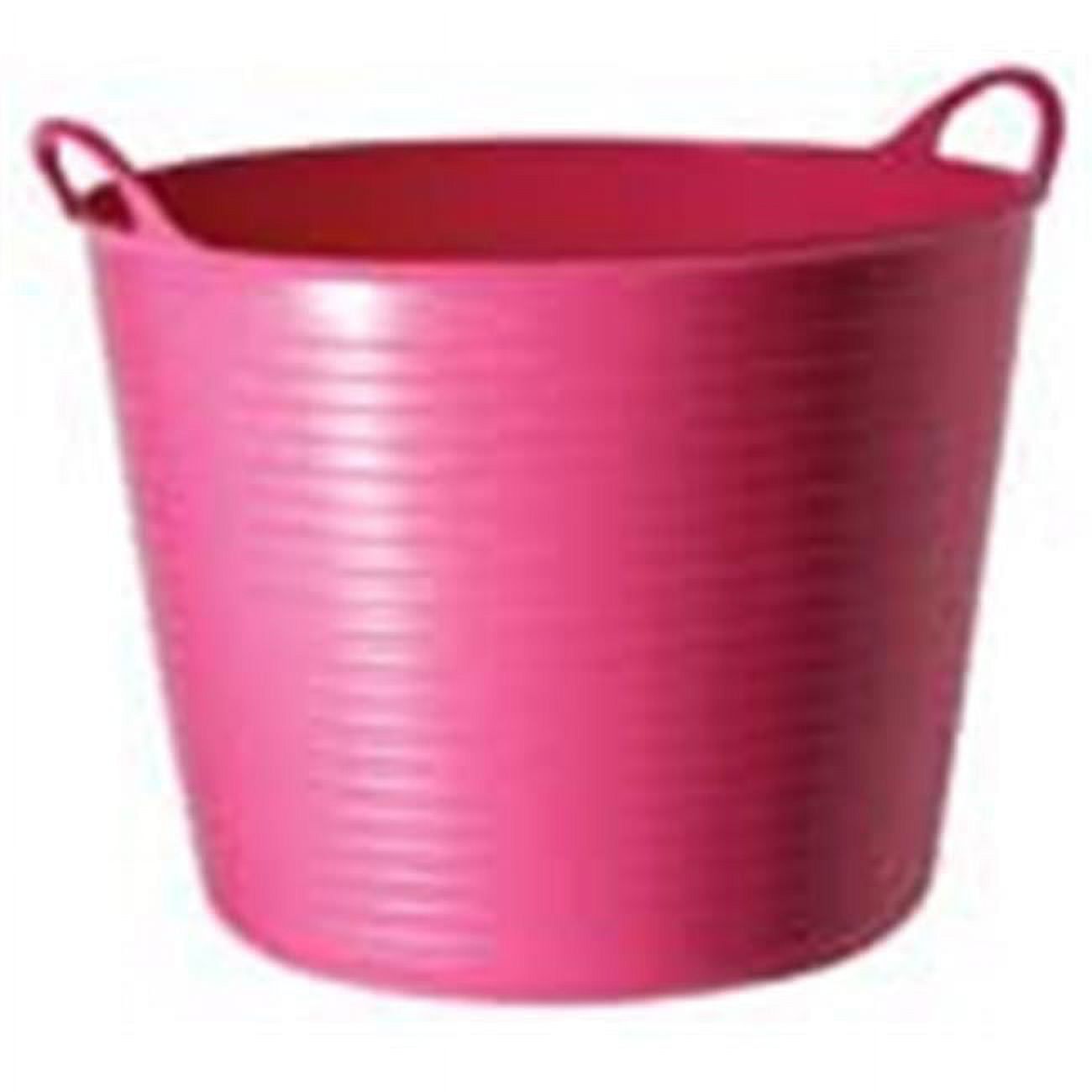 Medium Pink Flexible Polyethylene Storage Tub with Handles