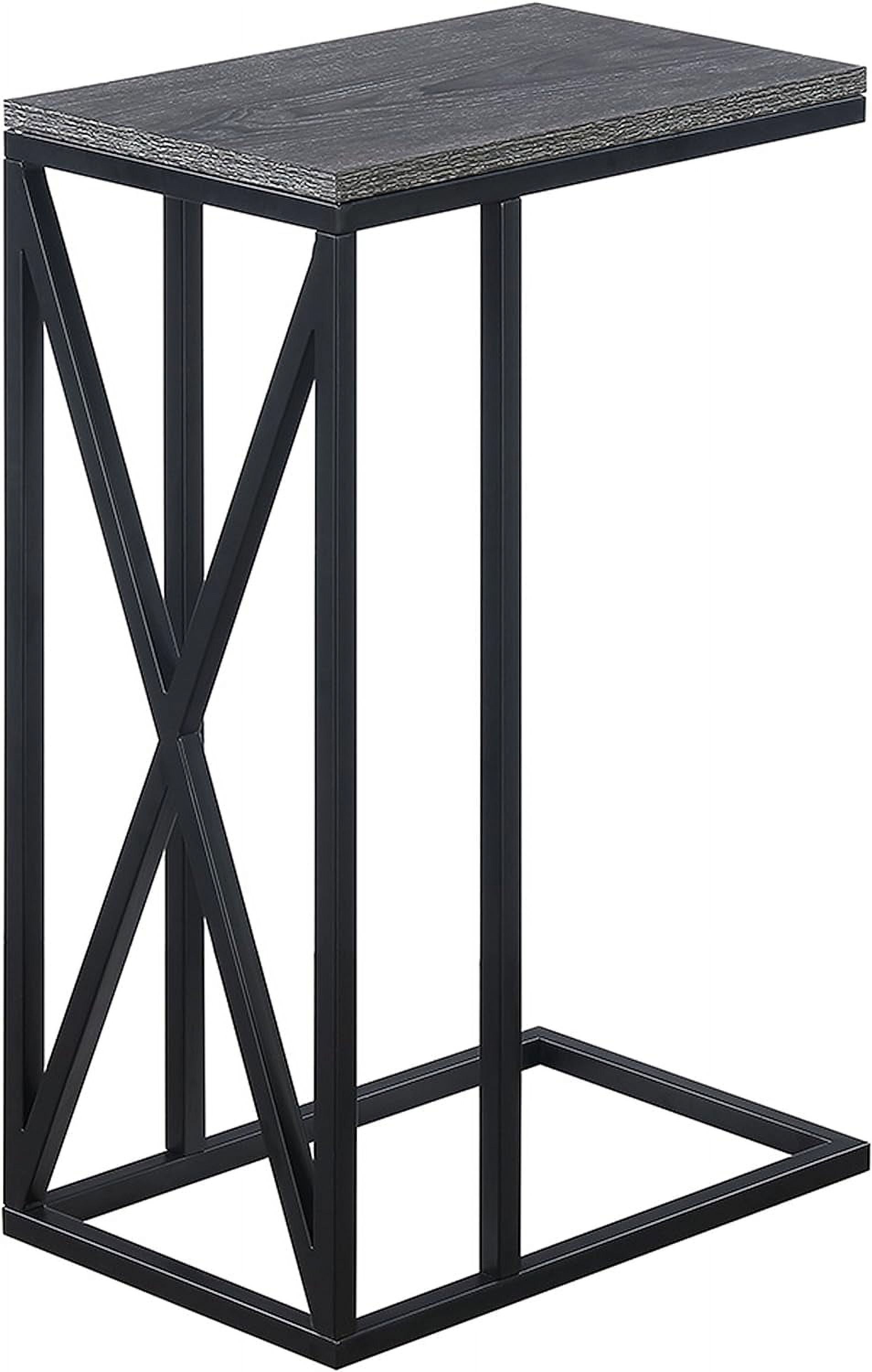 Tucson Weathered Gray and Black Metal Frame C End Table