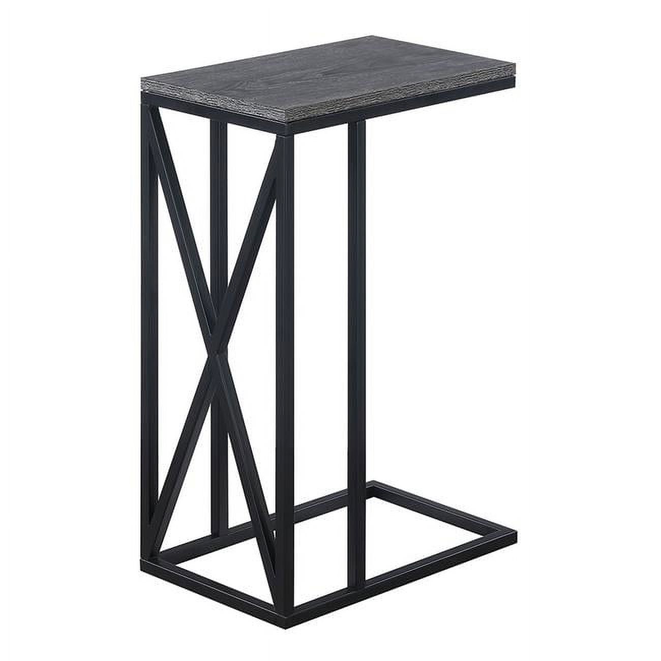 Tucson Weathered Gray and Black Metal Frame C End Table