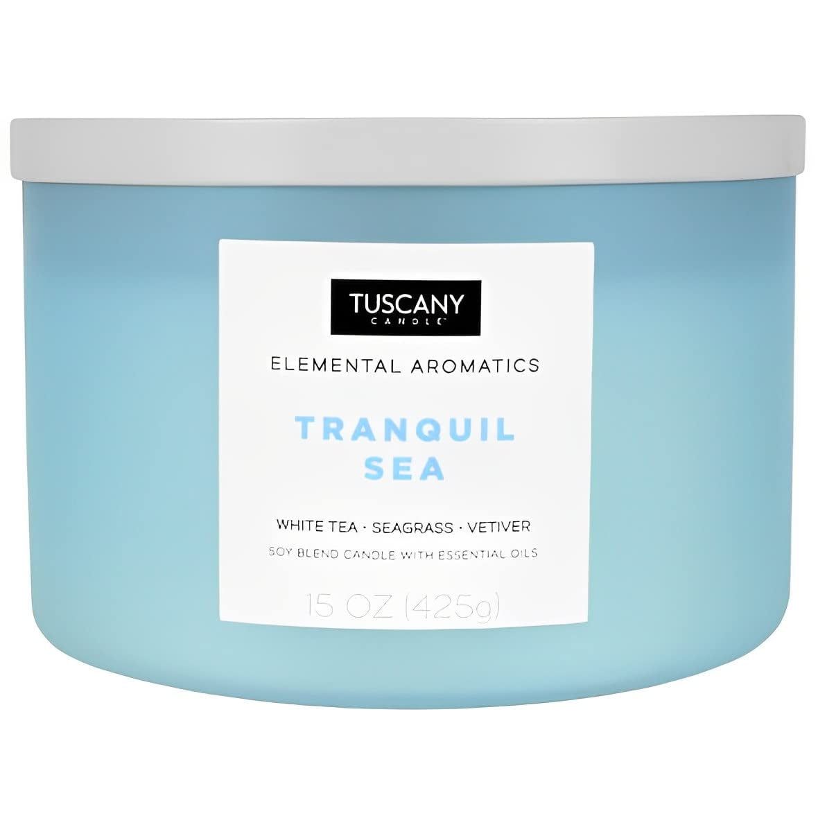 Tuscany 15 oz Tranquil Sea Soy Blend Jar Candle