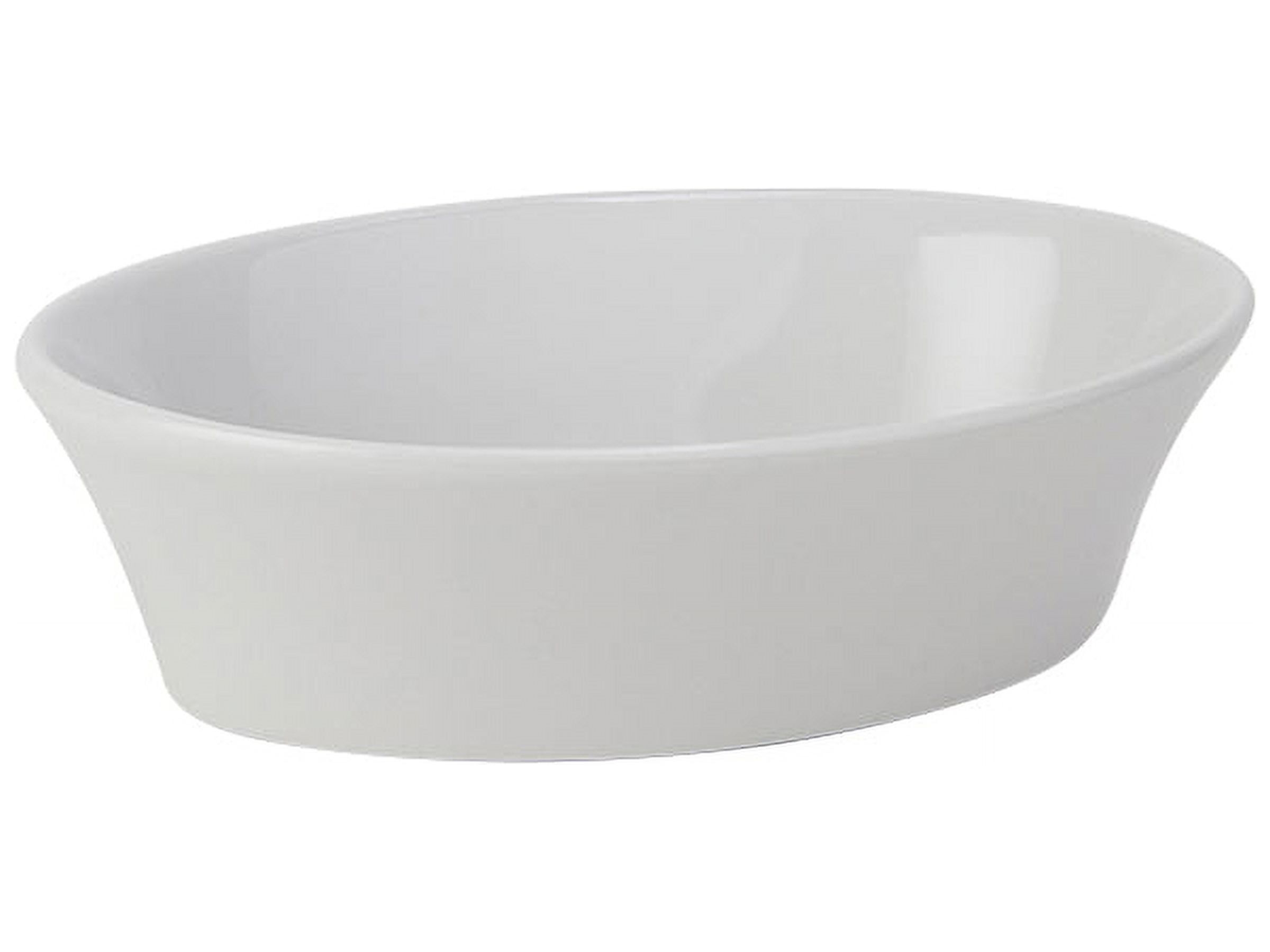 White Porcelain 10-Ounce Oval Baker Dish